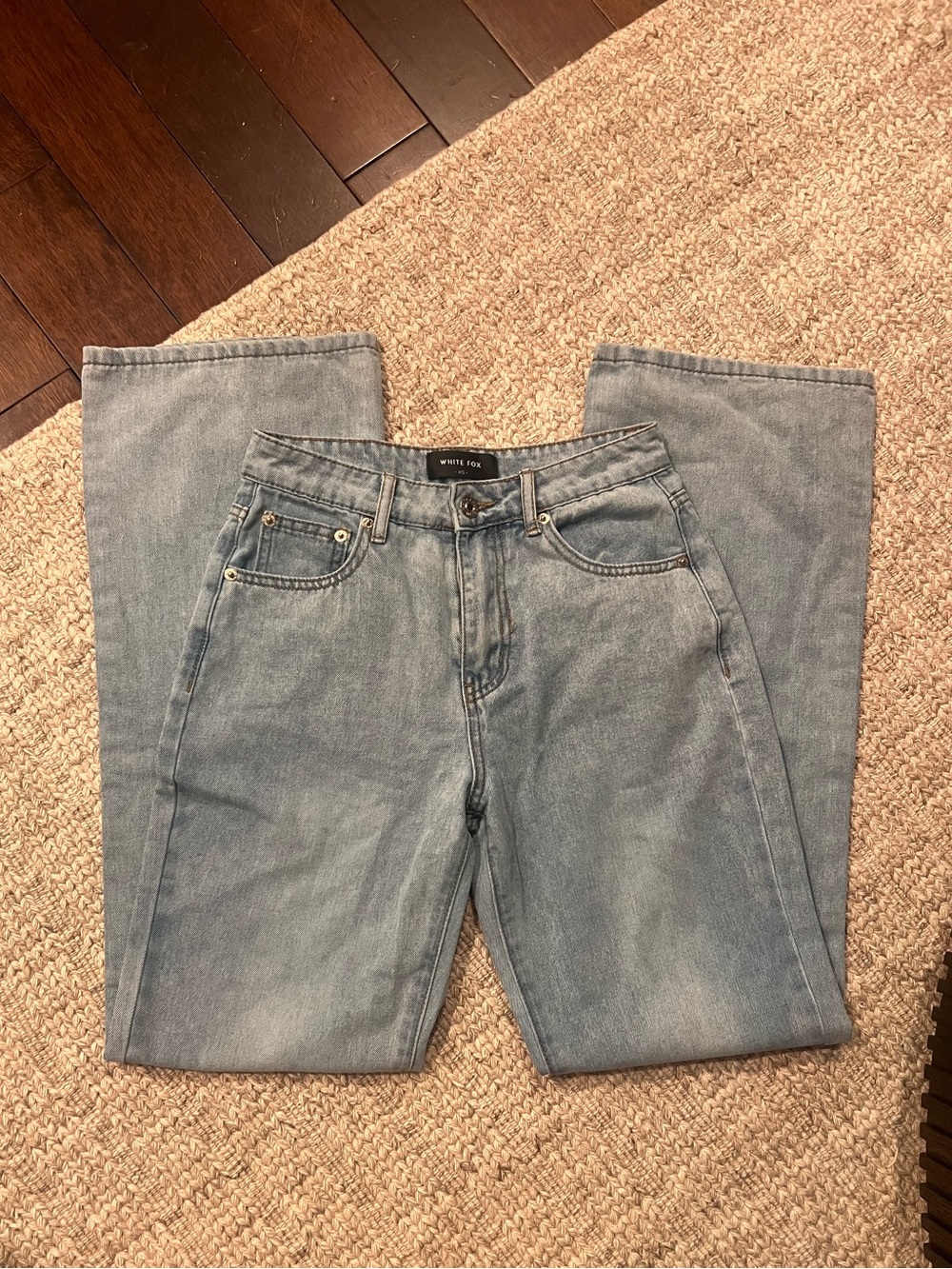 White Fox Boutique Light Blue Straight Leg Jeans